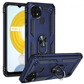 Realme C21 Kılıf Sofya Yüzüklü Standlı Silikon Kılıf - 3