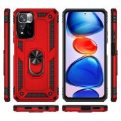 Xiaomi Redmi Note 11 Pro Kılıf Sofya Yüzüklü Stand Silikon Kılıf - 10