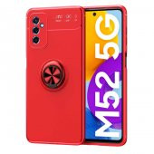 Samsung Galaxy M52 Kılıf Range Yüzüklü Standlı Silikon Kılıf - 6