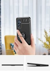Samsung Galaxy M52 Kılıf Range Yüzüklü Standlı Silikon Kılıf - 7