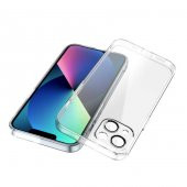 iPhone 13 Mini Kılıf Lüx Kamera Korumalı Şeffaf Silikon Kılıf - 6