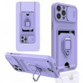 iPhone 12 Pro Max Kılıf Zuma Kartvizit Yüzüklü İpli Silikon Kılıf - 4