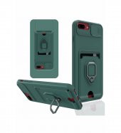 iPhone 7 Plus Kılıf Zuma Kartvizitli Yüzüklü İpli Silikon Kılıf - 3