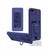 iPhone 7 Plus Kılıf Zuma Kartvizitli Yüzüklü İpli Silikon Kılıf - 4