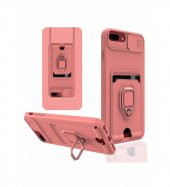 iPhone 7 Plus Kılıf Zuma Kartvizitli Yüzüklü İpli Silikon Kılıf - 6