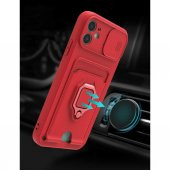 iPhone 7 Kılıf Zuma Kartvizitli Yüzüklü İpli Silikon Kılıf - 8