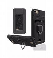 iPhone 6 Kılıf Zuma Kartvizitli Yüzüklü İpli Silikon Kılıf thumbnail 1