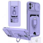 iPhone 12 Kılıf Zuma Kartvizitli Yüzüklü İpli Silikon Kılıf thumbnail 3