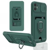 iPhone 11 Kılıf Zuma Kartvizitli Yüzüklü İpli Silikon Kılıf - 7
