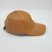 Hardal Renk Deri Unisex Şapka thumbnail 9