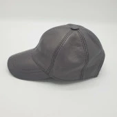 Gri Renk Deri Unisex Şapka thumbnail 11
