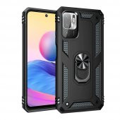 Xiaomi Poco M3 Pro Kılıf Sofya Yüzüklü Standlı Silikon Kılıf - 3