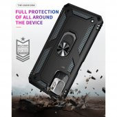 Xiaomi Poco M3 Pro Kılıf Sofya Yüzüklü Standlı Silikon Kılıf - 4
