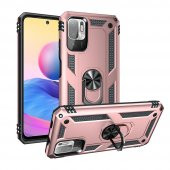 Xiaomi Poco M3 Pro Kılıf Sofya Yüzüklü Standlı Silikon Kılıf - 10