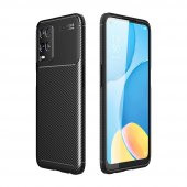 Oppo A54 4G Kılıf Focus Karbon Kamera Korumalı Silikon Kılıf - 1