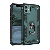iPhone 11 Kılıf Sofya Yüzüklü Standlı Korumalı Kılıf thumbnail 1