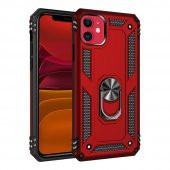 iPhone 11 Kılıf Sofya Yüzüklü Standlı Korumalı Kılıf thumbnail 7