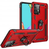 Samsung Galaxy A32 Kılıf Sofya Yüzüklü Standlı Korumalı Kılıf - 6