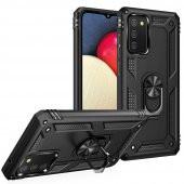 Samsung Galaxy A02S Kılıf Sofya Yüzüklü Standlı Korumalı Kılıf - 1