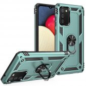 Samsung Galaxy A02S Kılıf Sofya Yüzüklü Standlı Korumalı Kılıf - 11