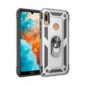 Huawei Y6 2019 Kılıf Sofya Yüzüklü Standlı Korumalı Kılıf - 4