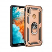 Huawei Y6 2019 Kılıf Sofya Yüzüklü Standlı Korumalı Kılıf - 5