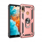 Huawei Y6 2019 Kılıf Sofya Yüzüklü Standlı Korumalı Kılıf - 6
