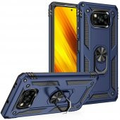 Xiaomi Poco X3 Kılıf Sofya Yüzüklü Standlı Korumalı Kılıf - 5