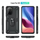 Xiaomi Mi 11i Kılıf Sofya Yüzüklü Standlı Korumalı Kılıf - 2