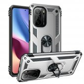 Xiaomi Mi 11i Kılıf Sofya Yüzüklü Standlı Korumalı Kılıf - 8