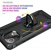 Xiaomi Mi 11 Lite Kılıf Sofya Yüzüklü Standlı Korumalı Kılıf - 4