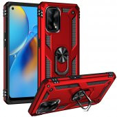 Oppo A74 4G Kılıf Sofya Yüzüklü Standlı Korumalı Kılıf - 7