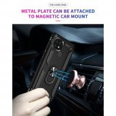 Realme C21 Kılıf Sofya Yüzüklü Standlı Korumalı Kılıf - 4