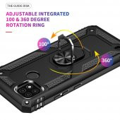 Realme C21 Kılıf Sofya Yüzüklü Standlı Korumalı Kılıf - 5