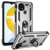 Realme C21 Kılıf Sofya Yüzüklü Standlı Korumalı Kılıf - 8