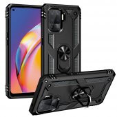 Oppo Reno 5 Lite Kılıf Sofya Yüzüklü Standlı Silikon Kılıf - 2