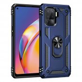 Oppo Reno 5 Lite Kılıf Sofya Yüzüklü Standlı Silikon Kılıf - 5