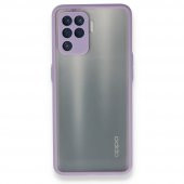 Oppo Reno 5 Lite Kılıf Montreal Arkası Buzlu Silikon Kılıf - 5