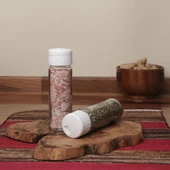 Pine 2li Tuzluk Biberlik Seti Beyaz Kapaklı Cam Baharatlık thumbnail 2