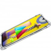 Samsung Galaxy M31 Kılıf Antishock Darbe Emici Şeffaf Silikon - 3