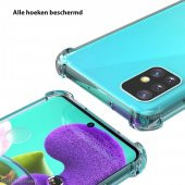 Samsung Galaxy A51 Kılıf Antishock Darbe Emici Şeffaf Silikon - 4