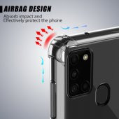Samsung Galaxy A21S Kılıf Antishock Darbe Emici Şeffaf Silikon - 5