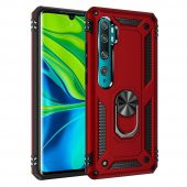 Xiaomi Mi Note 10 Lite Kılıf Sofya Yüzüklü Standlı Korumalı Kılıf - 6