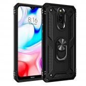 Xiaomi Redmi 8 Kılıf Sofya Yüzüklü Standlı Korumalı Kılıf - 9
