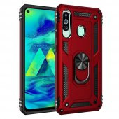 Samsung Galaxy M40 Kılıf Sofya Yüzüklü Standlı Korumalı Kılıf - 7