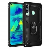 Samsung Galaxy M40 Kılıf Sofya Yüzüklü Standlı Korumalı Kılıf - 9