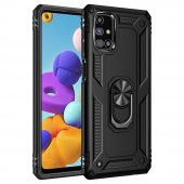 Samsung Galaxy M31S Kılıf Sofya Yüzüklü Standlı Korumalı Kılıf - 9