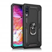 Samsung Galaxy A70 Kılıf Sofya Yüzüklü Standlı Korumalı Kılıf - 1