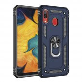 Samsung Galaxy A20 Kılıf Sofya Yüzüklü Standlı Silikon Kılıf - 7