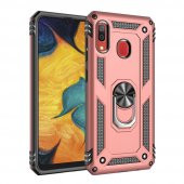 Samsung Galaxy A20 Kılıf Sofya Yüzüklü Standlı Silikon Kılıf - 8